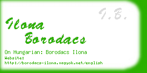 ilona borodacs business card